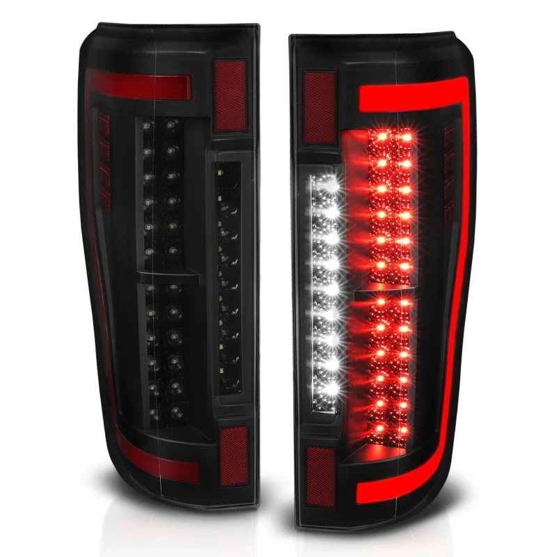 ANZO 2017+ Ford F-250 LED Taillights - Black/Smoke - Image 8