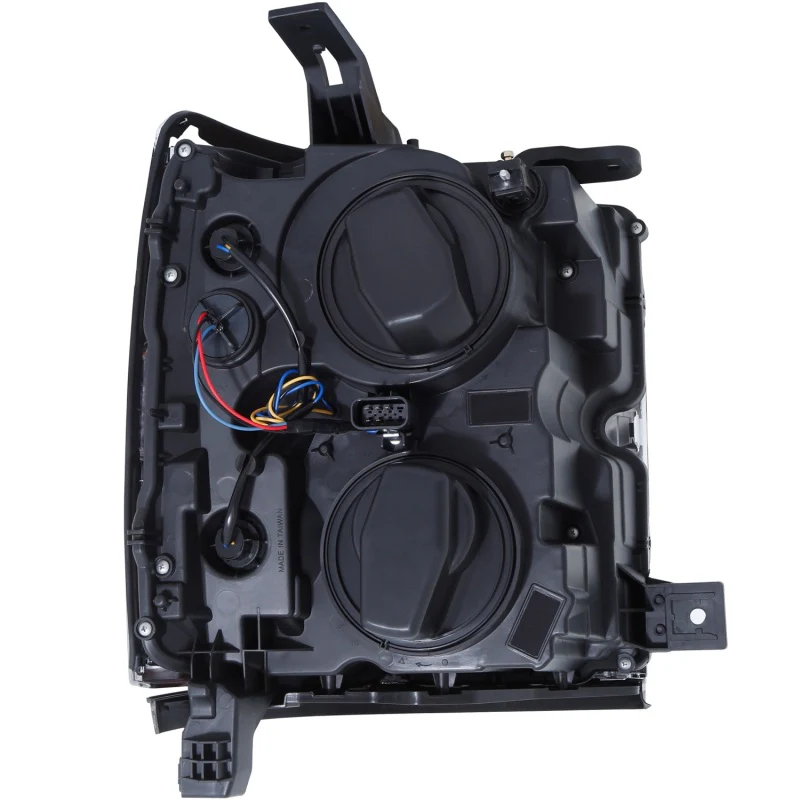 ANZO Projector Headlights 15-17 Chevrolet Silverado 2500HD / 3500HD Black w/ Black Rim - Image 5