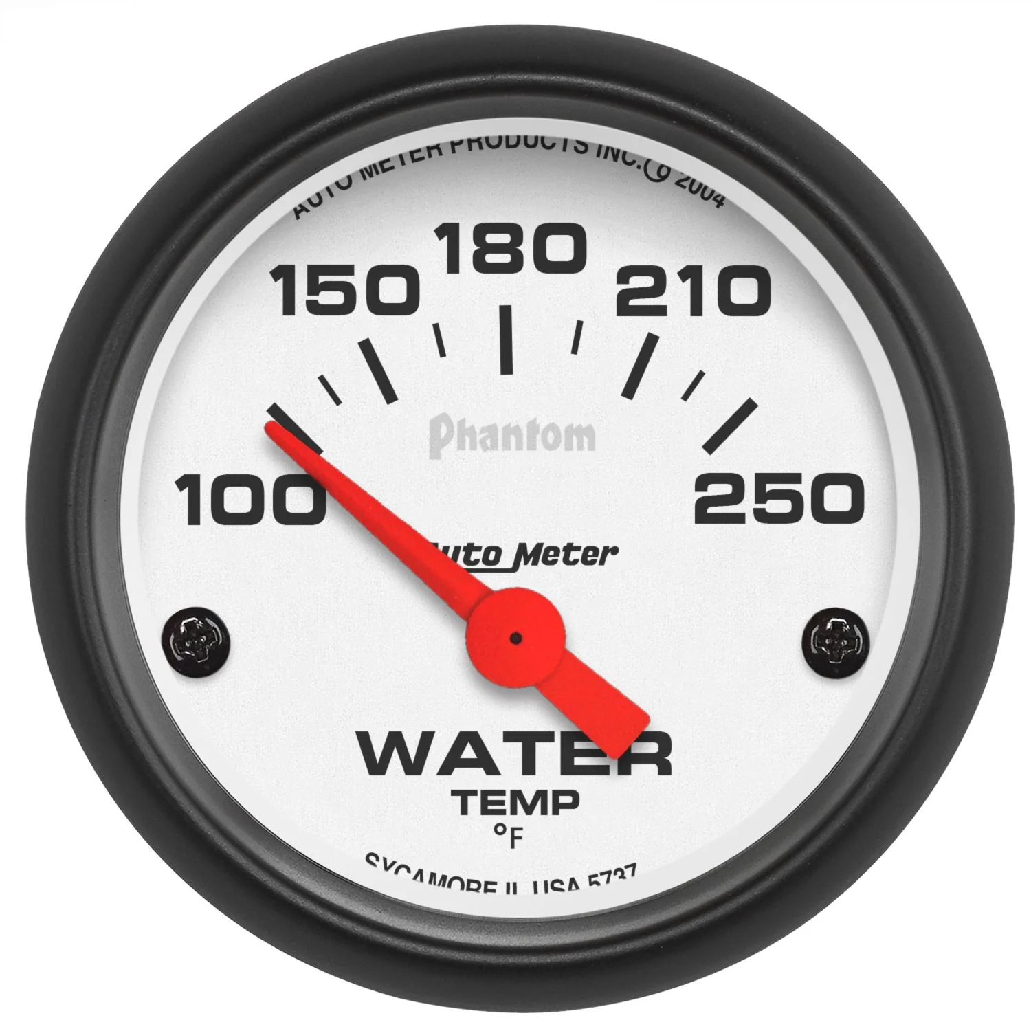 AutoMeter 5737 Phantom 100-250 °F Air-Core 2-1/16″ Water Temperature Gauge