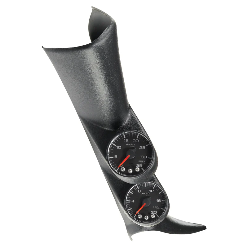 Autometer Diesel Gauge Kit A-Pillar 01-07 GM Boost/EGT 60psi/2000 degree F Black Spek-Pro - Image 2