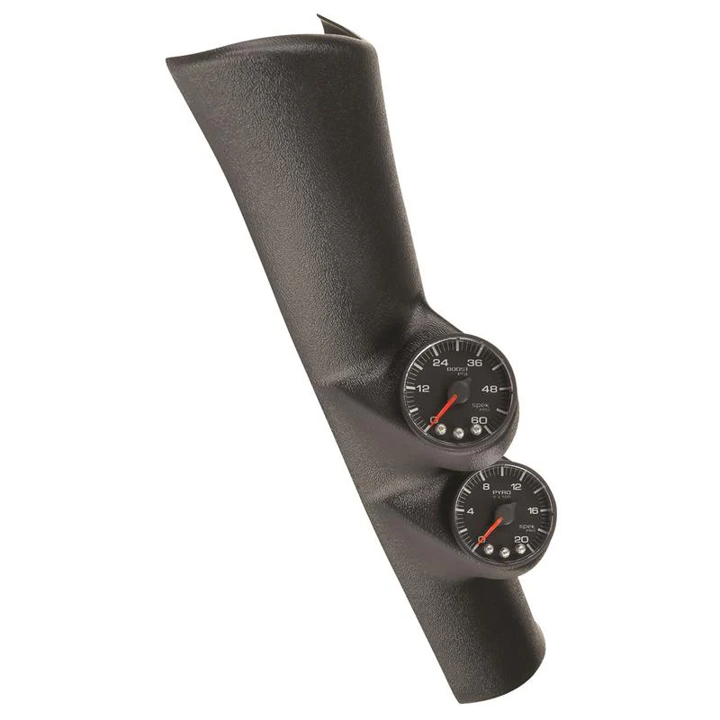 Autometer Diesel Gauge Kit A-Pillar 98-02 RAM Boost/EGT 60psi/2000 degree F Black Spek-Pro - Image 4