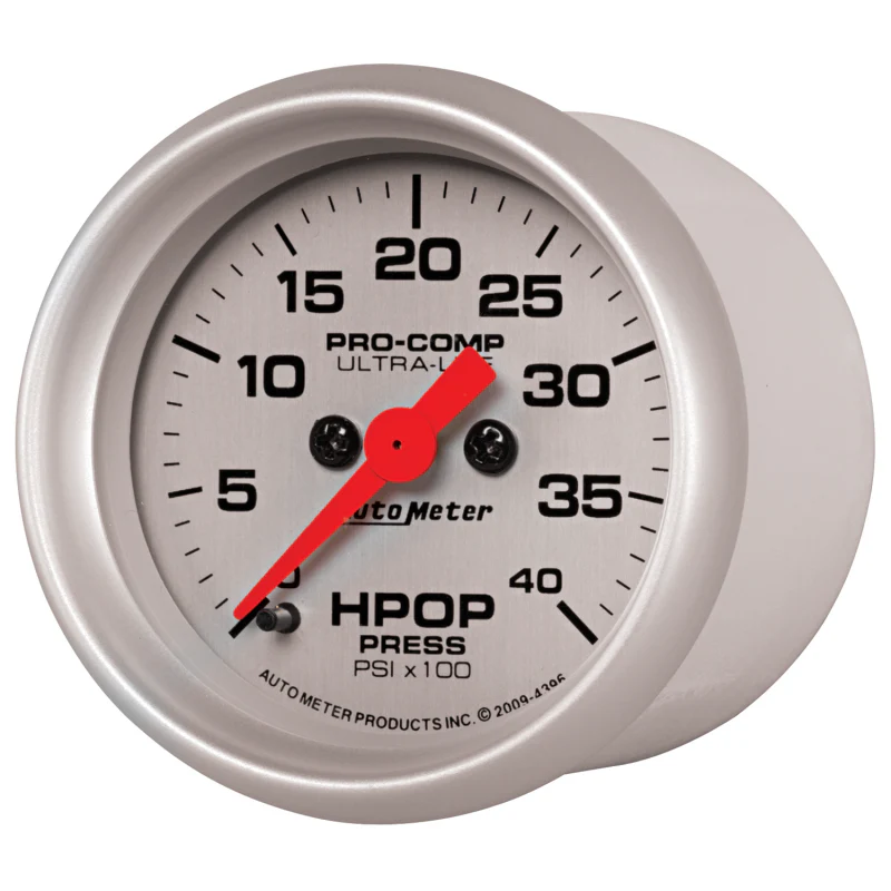 Autometer Ultra-Lite 2 1/16in Electrical 0-4000 PSI High Press Oil Pressure Gauge 94-07 Ford 7.3L - Image 2