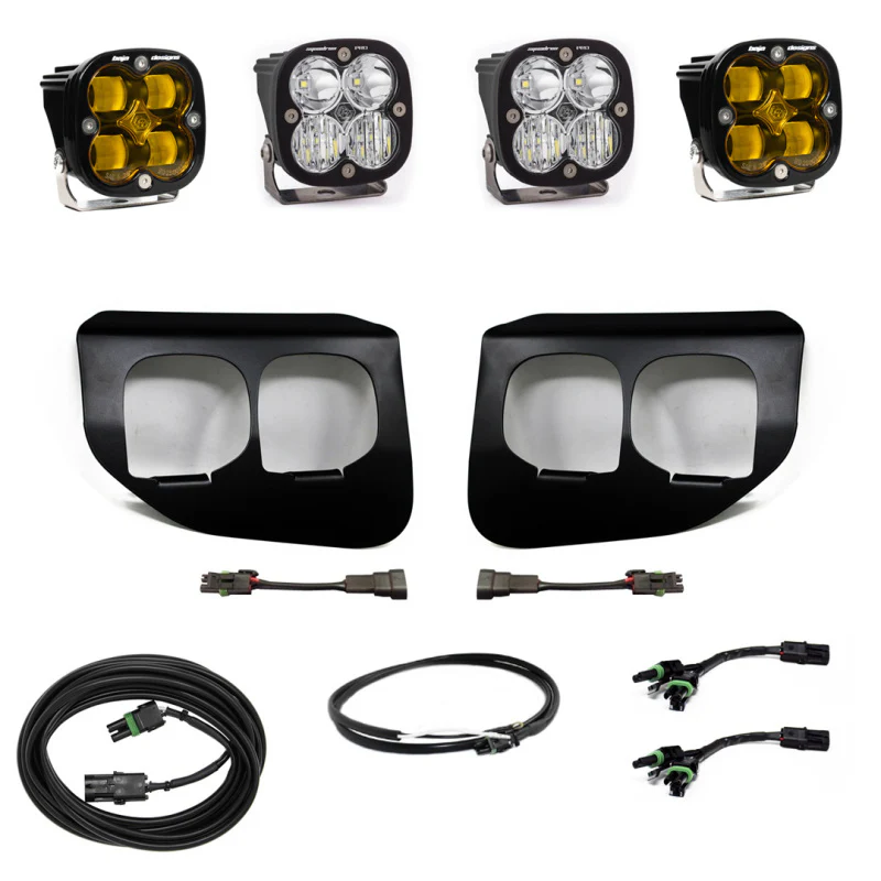 Baja Designs 2020+ Ford Super Duty Fog Lights FPK Amber SAE/Pro DC Baja Designs w/Upfitter - Image 2