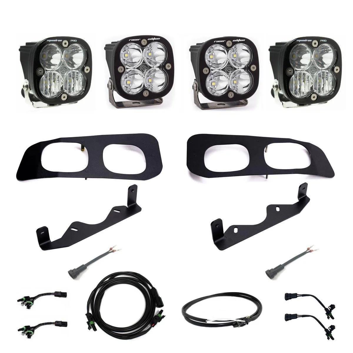 Baja Designs 2023+ Ford F-250/350 Squadron Racer/Pro Unlimited Dual Fog Pocket Light Kit w/ Upfitter