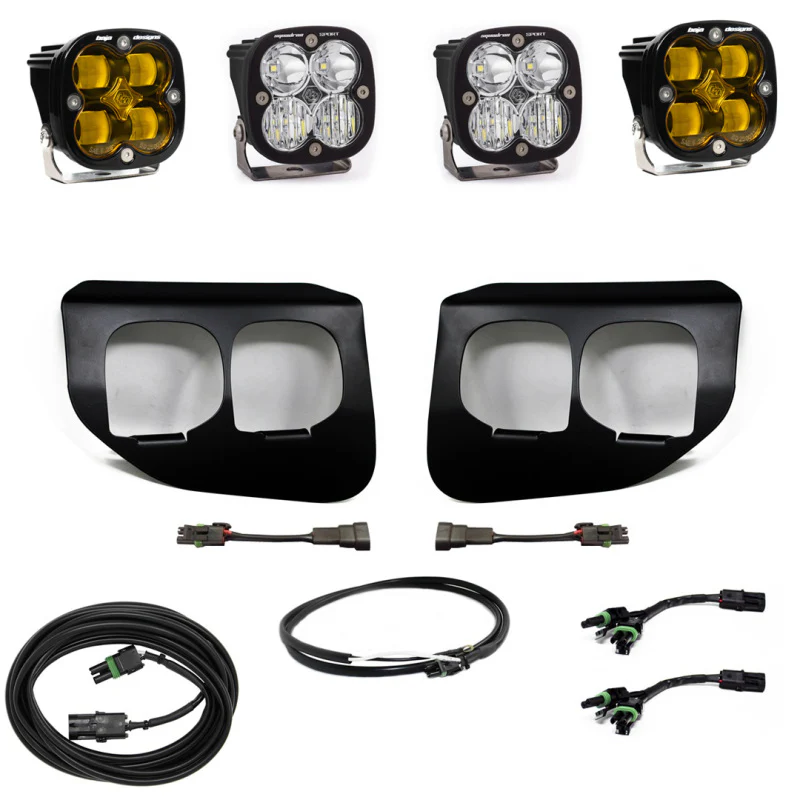Baja Designs Ford Super Duty (20-On) Fog Lights FPK Amber SAE/Sport DC Baja Designs w/Upfitter - Image 2