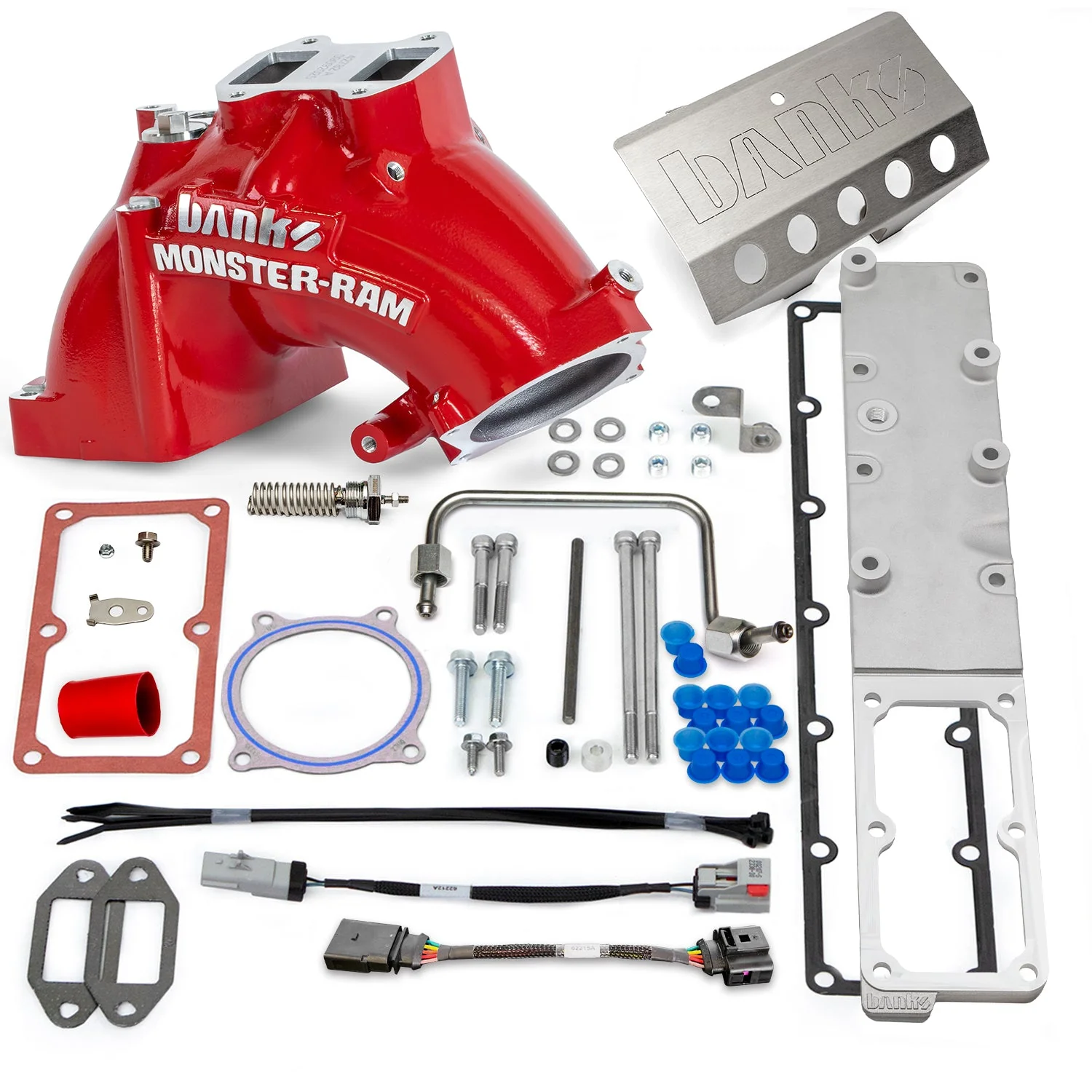 Banks Power 42798-PC Monster-Ram Intake with Plate - Red - Image 2