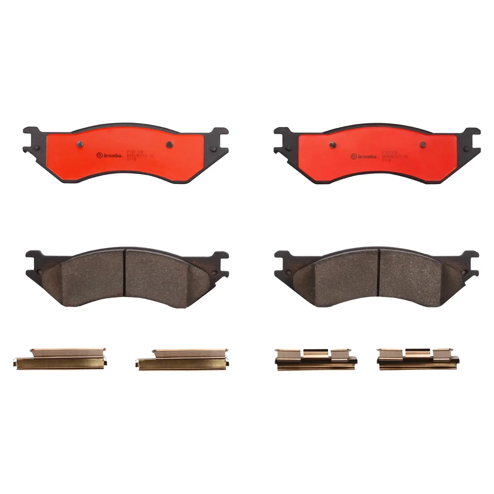 Brembo 01-02 Dodge Ram 2500/01-02 Ram 3500 Rear Premium NAO Ceramic OE Equivalent Pad