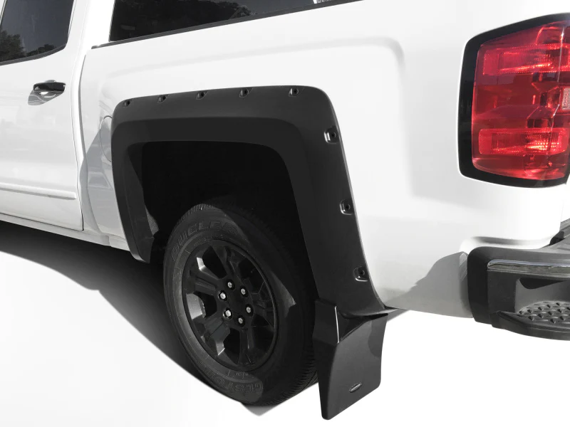 Bushwacker 14-18 Chevrolet Silverado 1500 Trail Armor Rear Mud Flaps (Fits Pocket Style Flares) - Image 2