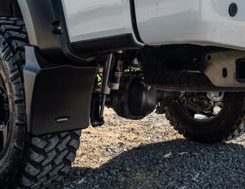 Bushwacker 14-18 Chevrolet Silverado 1500 Trail Armor Rear Mud Flaps (Fits Pocket Style Flares) - Image 3