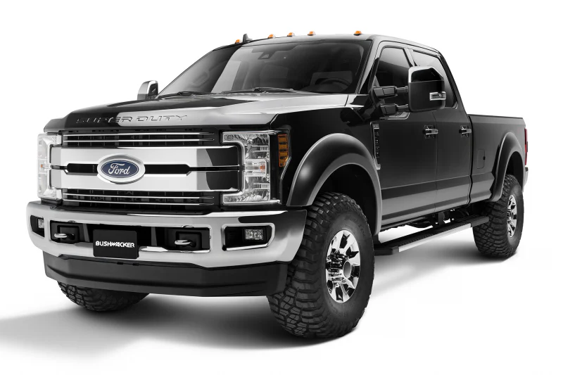 Bushwacker 17-18 Ford F-250 Super Duty Extend-A-Fender Style Flares 4pc - Black - Image 3