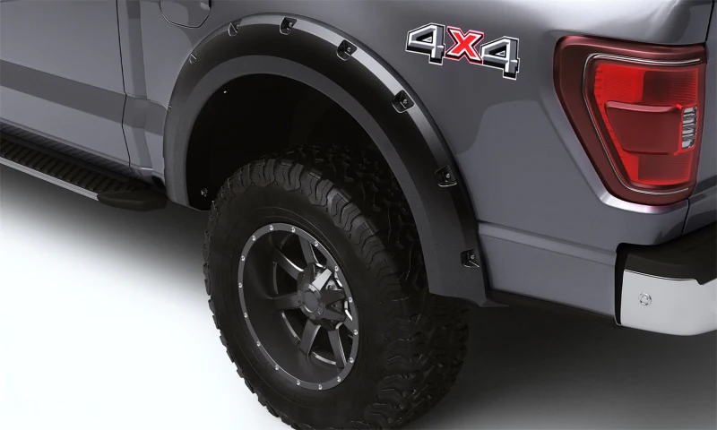 Bushwacker 17-21 Ford F-250 Super Duty Forge Style Flares 4pc - Black - Image 4