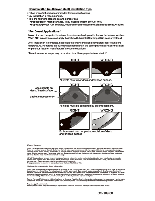 Cometic Ford FE V8 .051in MLS Cylinder Head Gasket - 4.300in Bore - Does Not Fit 427 SOHC Cammer - Image 2