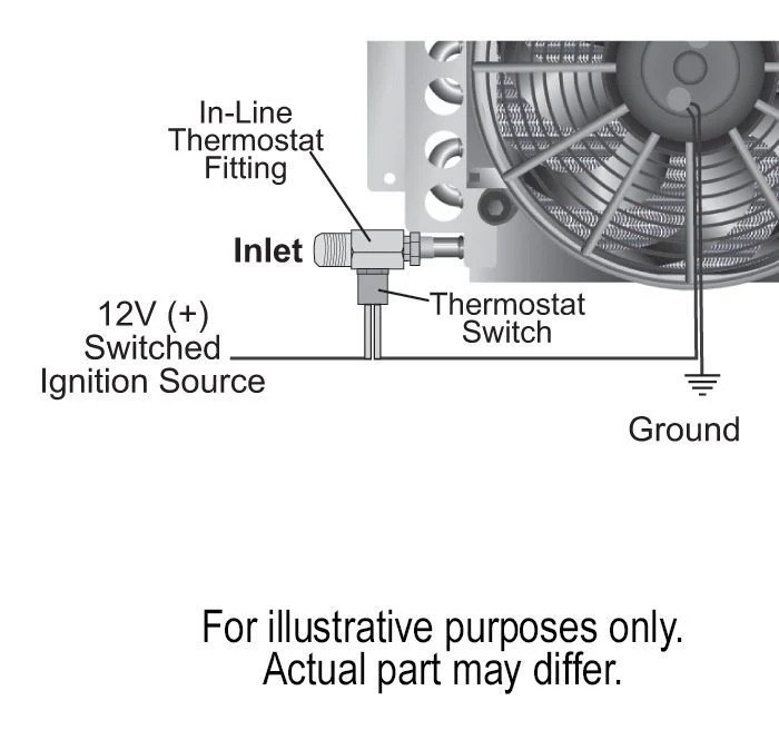 Derale 15721 180°F In-Line Remote Cooler Fan Control Thermostat, -8AN - Image 3