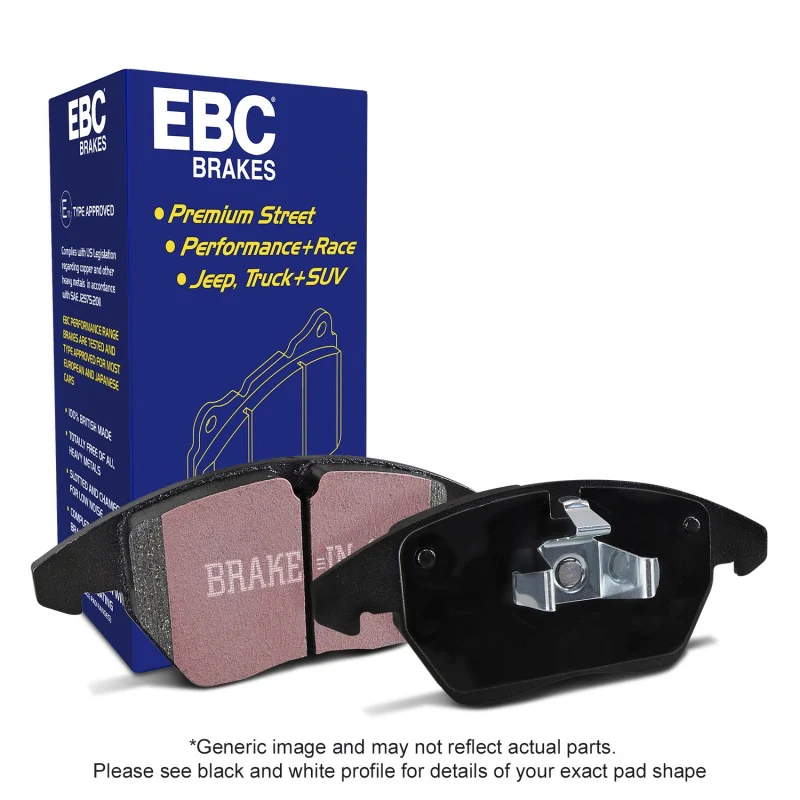 EBC 00-02 Dodge Ram 2500 Pick-up 5.2 2WD (Pad with wear sensor) Ultimax2 Front Brake Pads - Image 4