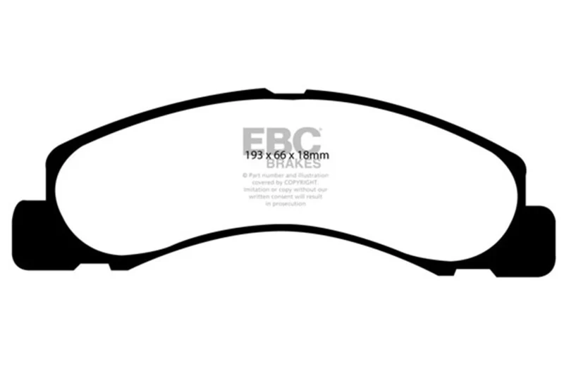 EBC 00-02 Ford Excursion 5.4 2WD Greenstuff Front Brake Pads - Image 2