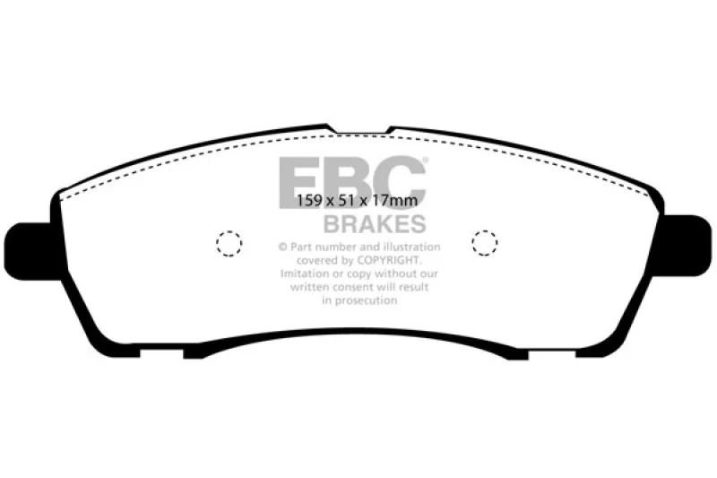 EBC 00-02 Ford Excursion 5.4 2WD Yellowstuff Rear Brake Pads - Image 2