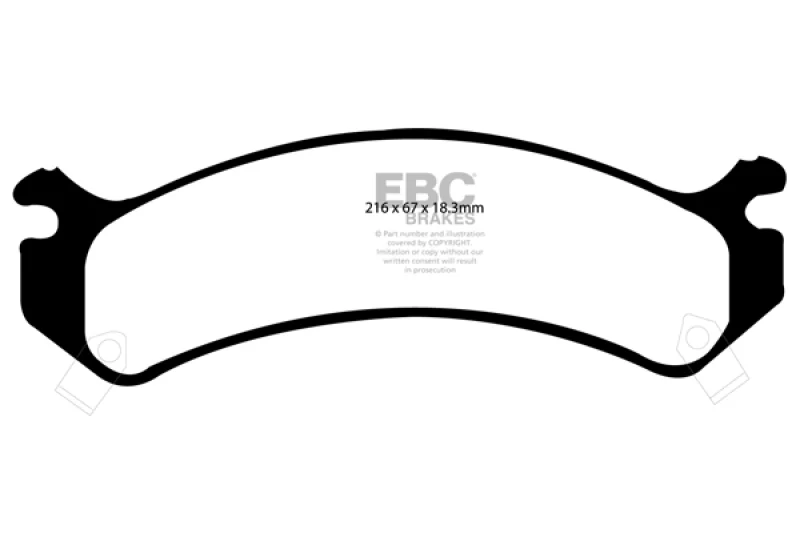 EBC 01-05 Cadillac Deville 4.6 HD Yellowstuff Front Brake Pads - Image 2