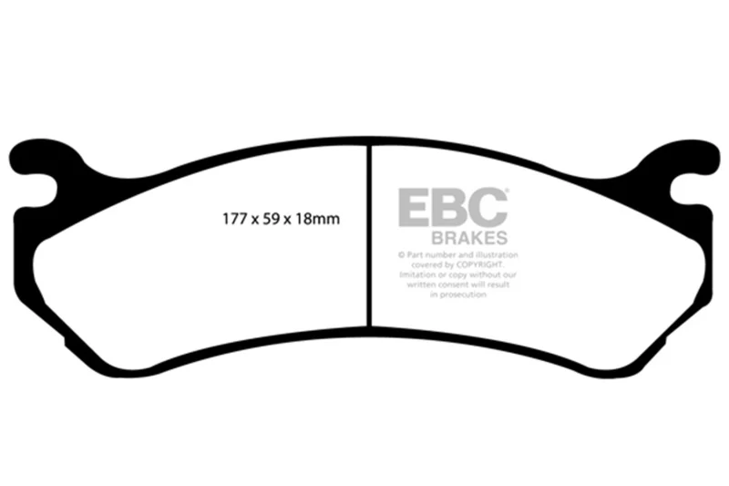 EBC 02 Cadillac Escalade 5.3 (Akebono rear caliper) Extra Duty Front Brake Pads - Image 2