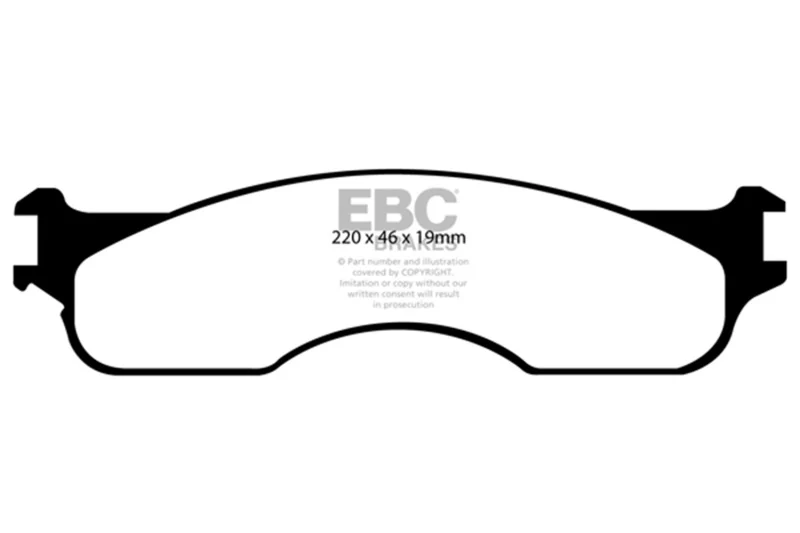 EBC 04 Dodge Ram SRT-10 8.3 Yellowstuff Front Brake Pads - Image 2