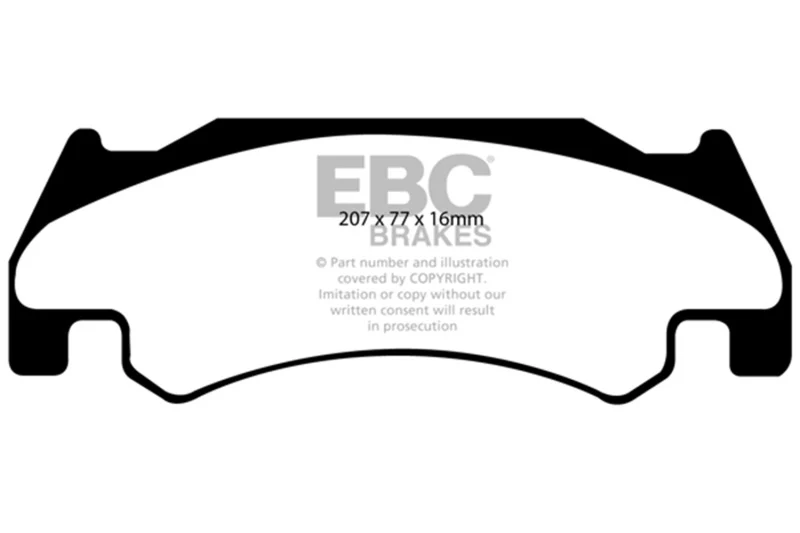 EBC 05-06 Dodge Ram SRT-10 8.3 Yellowstuff Front Brake Pads - Image 2