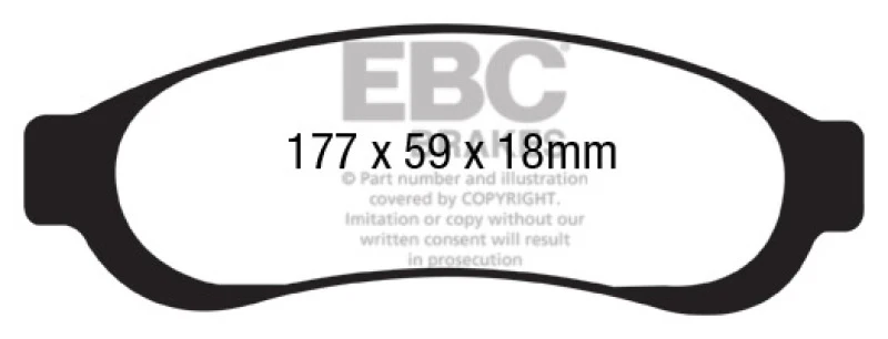 EBC 05-07 Ford F350 (inc Super Duty) 5.4 DRW 2WD Greenstuff Rear Brake Pads - Image 2