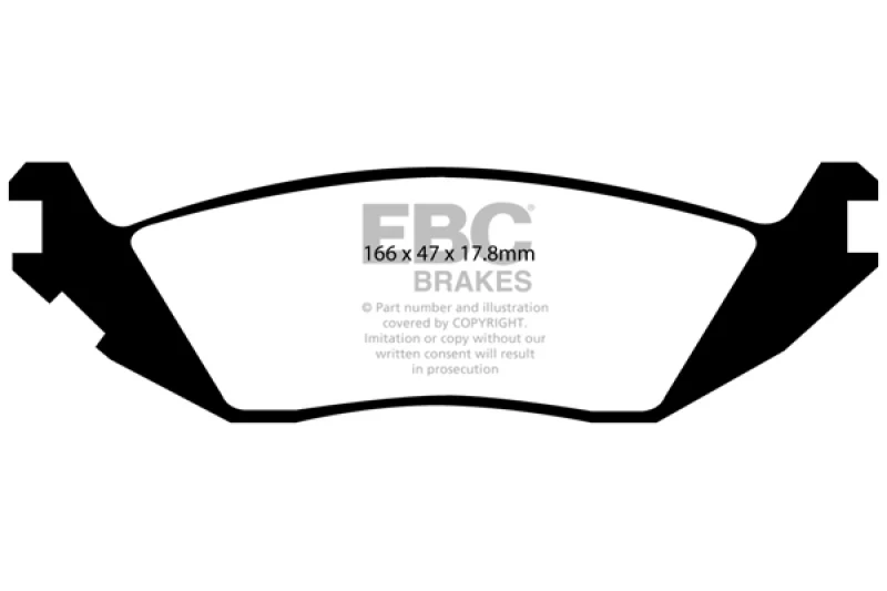 EBC 06-09 Chrysler Aspen 4.7 Greenstuff Rear Brake Pads - Image 2