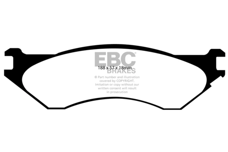 EBC 06-11 Dodge Ram 1500 Mega Cab 2WD Greenstuff Rear Brake Pads - Image 2