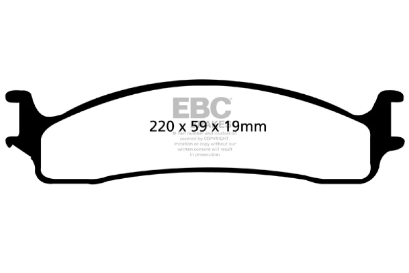 EBC 06-11 Dodge Ram 1500 Mega Cab 2WD Yellowstuff Front Brake Pads - Image 2