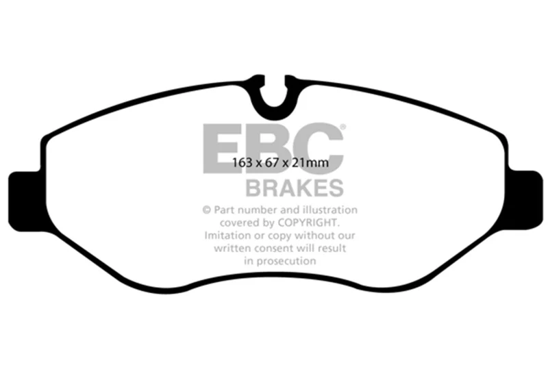 EBC 07+ Dodge Sprinter 2500 Greenstuff Front Brake Pads - Image 2