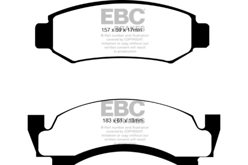 EBC 76-77 Ford Bronco 3.3 Greenstuff Front Brake Pads - Image 2
