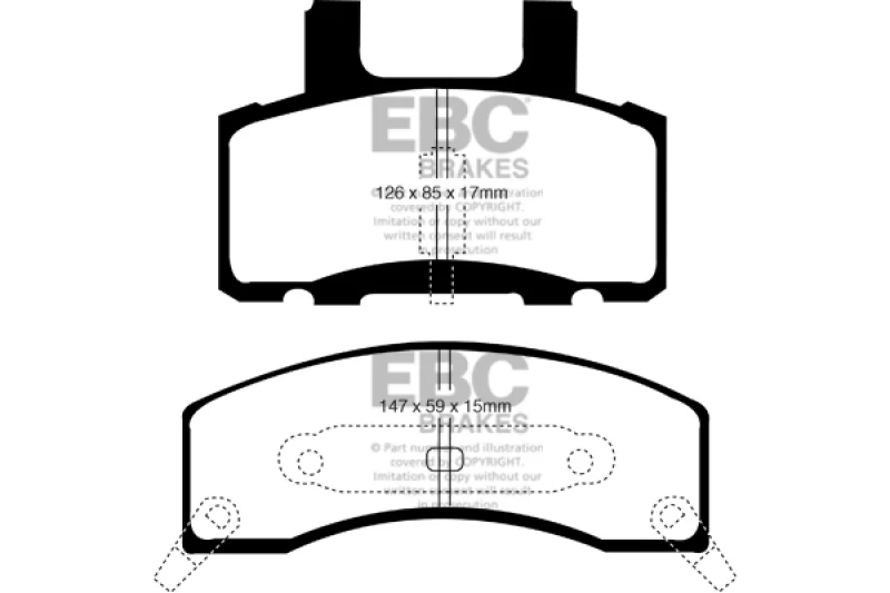 EBC 90-93 Chevrolet C20 8600 LB Ultimax2 Front Brake Pads - Image 2