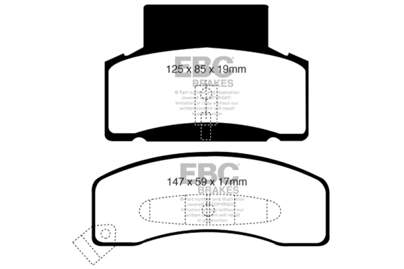 EBC 92-99 Chevrolet C30 DRW Ultimax2 Front Brake Pads - Image 2