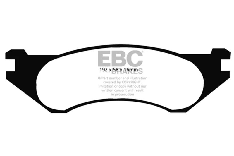 EBC 98-02 Dodge Ram Van B1500 Yellowstuff Front Brake Pads - Image 2