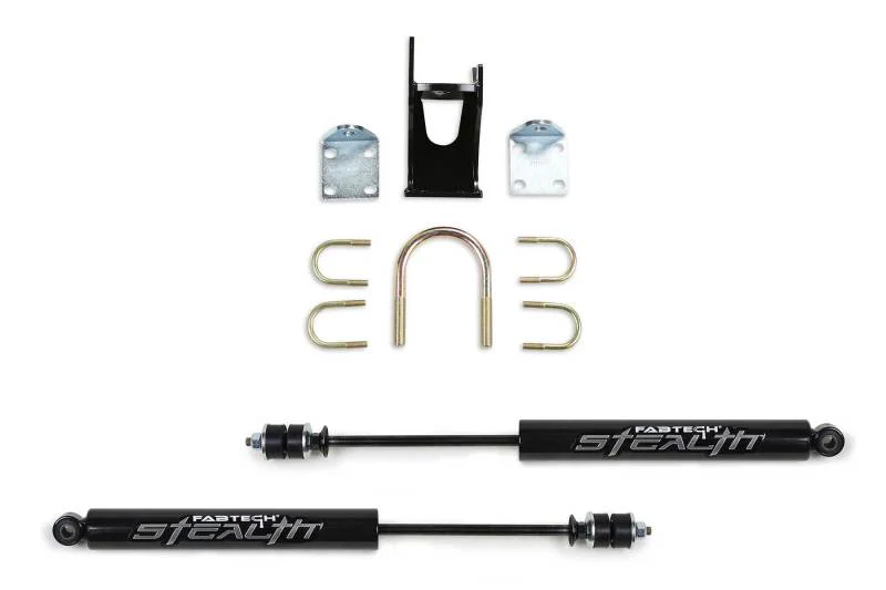 Fabtech 05-21 Ford F250/350 4WD Dual Stealth Steering Stabilizer Kit - Opposing Style - Image 2
