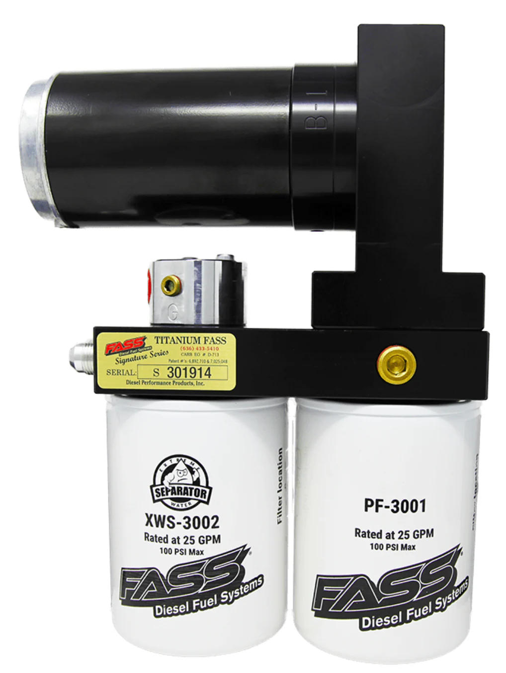 FASS Titanium Series Fuel System 250F 220GPH (60-65 PSI), Powerstroke 7.3L and 6.0L 1999-2007, 600-900hp, (TSF14250F220G)