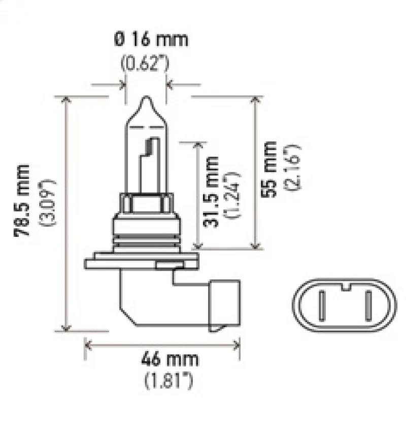 Hella 9005/HB3 12V 100W P20d T4 Halogen Bulb - Image 7