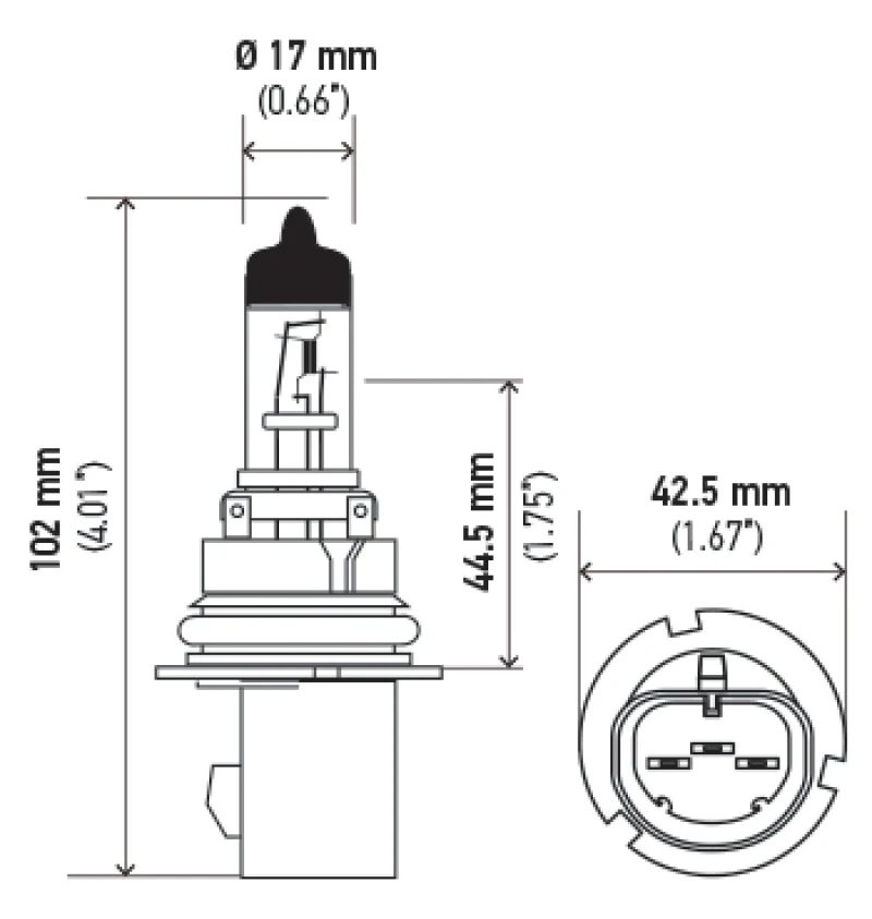 Hella 9007 HB5 12V 65/55W Halogen Bulb PX29t - Image 4