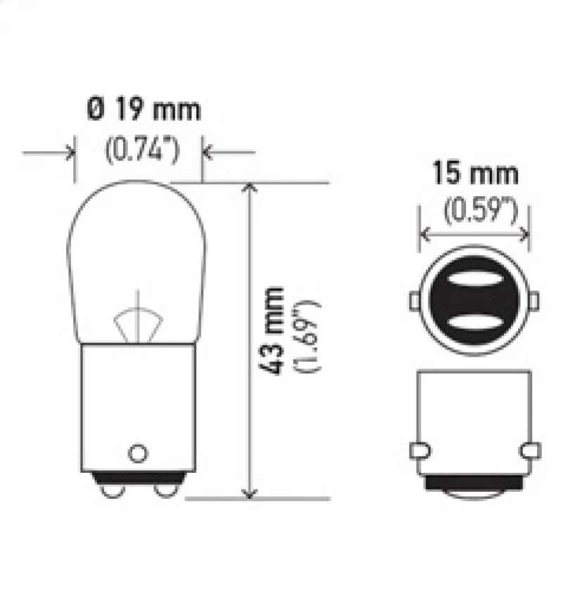 Hella Bulb 1004 12V 12/12W BA15d B6 - Image 6