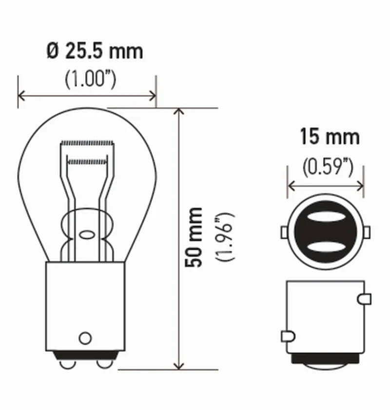 Hella Bulb 1034 12V 23/8W Bay15D S8 (2) - Image 4