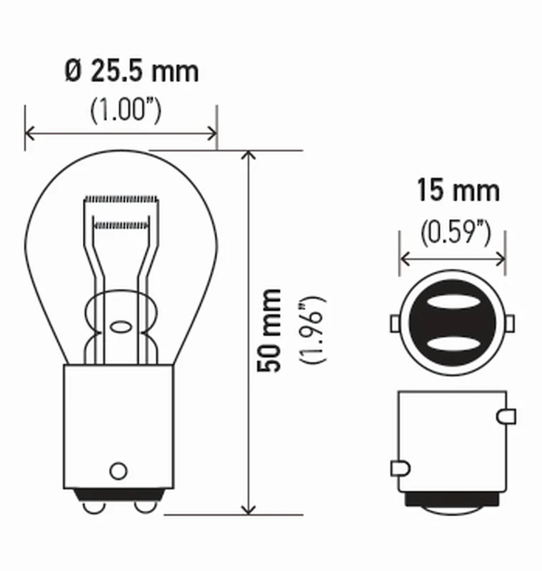 Hella Bulb 1157 12V 27/8W Ba9S S8 (2) - Image 4