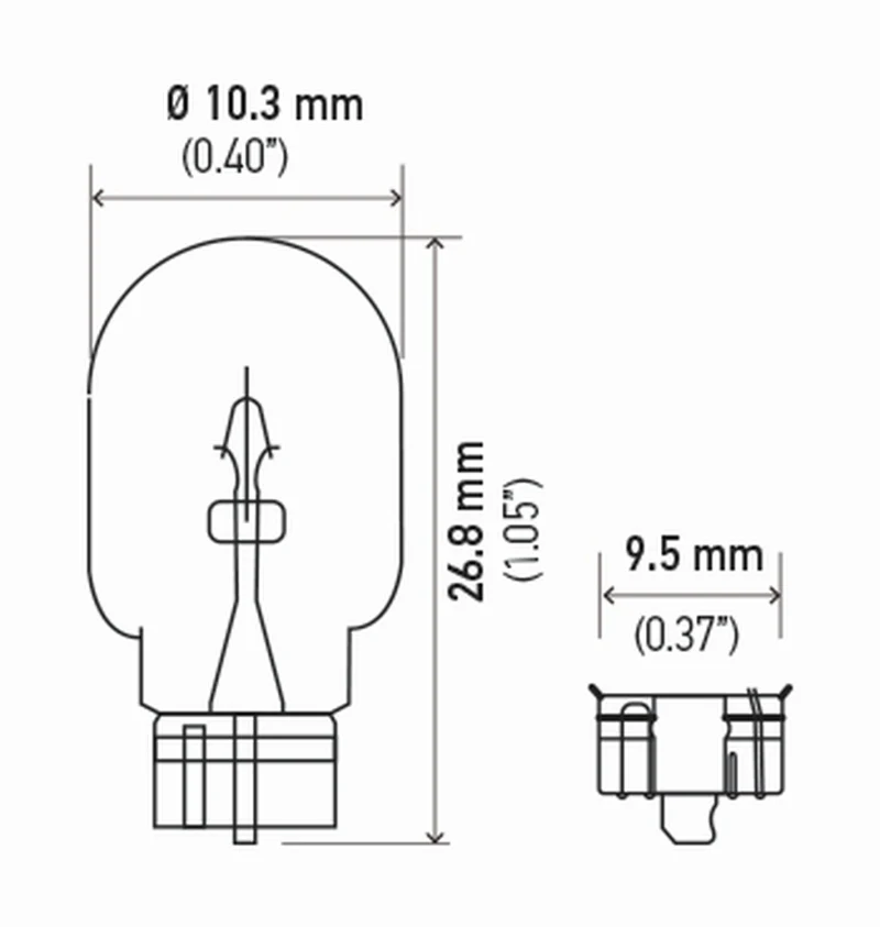Hella Bulb 158 12V 3W W21X95D T325 Dot (2) - Image 6