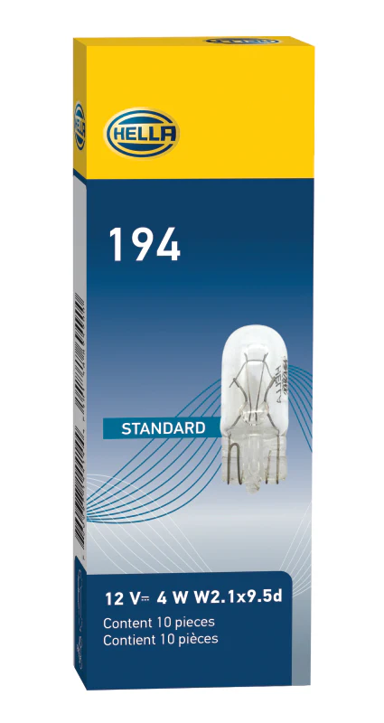 Hella Bulb 194 12V 4W W2.1x9.5d T3.25 (Min. Order QTY 10) - Image 7