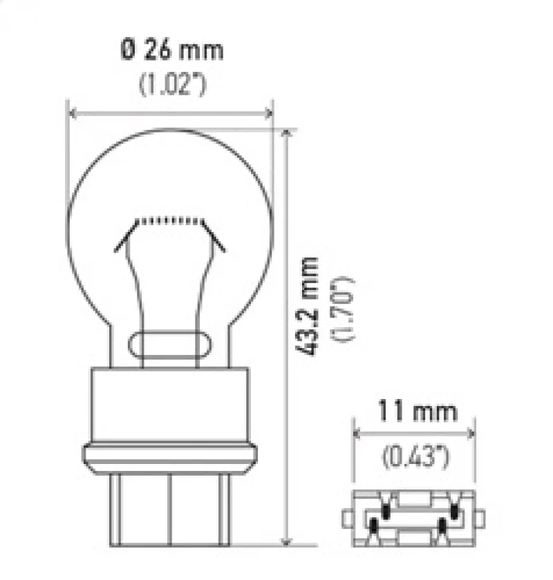 Hella Bulb 3457 12V 29/8W W3x16q S8 - Image 4