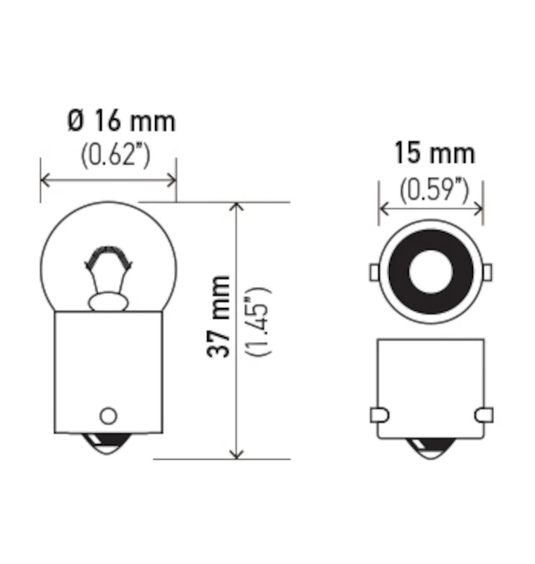 Hella Bulb 53 12V 2W 1CP BA9s G3.5 - Image 6