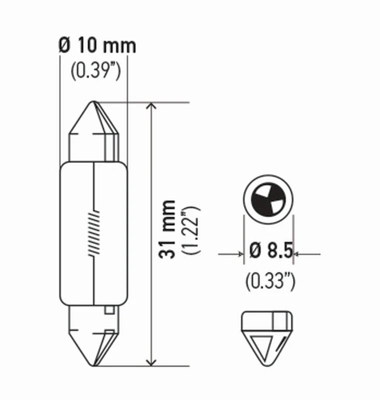 Hella Bulb 6418 12V 5W Sv858 T325 10X35 (2) - Image 9