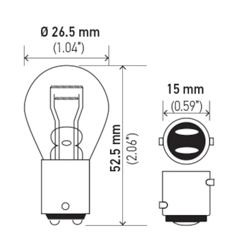 Hella Bulb 7225 12V 21/4W BAZ15d S8 - Image 7