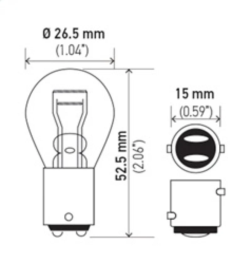 Hella Bulb 7225 12V 21/4W BAZ15d S8 - Image 9