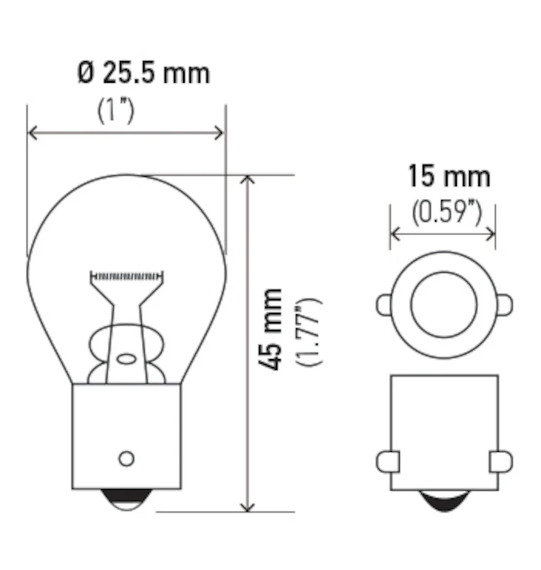 Hella Bulb 7506 12V 21W BA15s S8 - Image 4