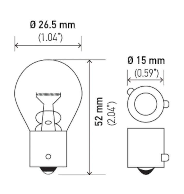 Hella Bulb 7507 12V 21W BAU15s S8 AMBER - Image 5