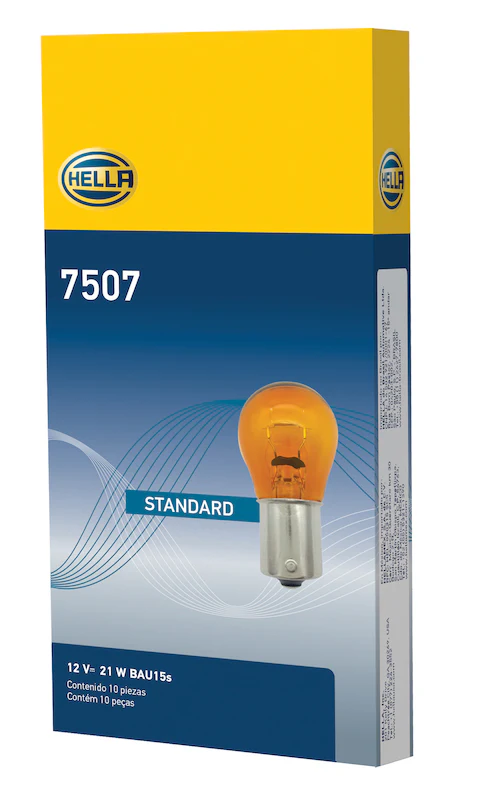 Hella Bulb 7507 12V 21W BAU15s S8 AMBER - Image 6